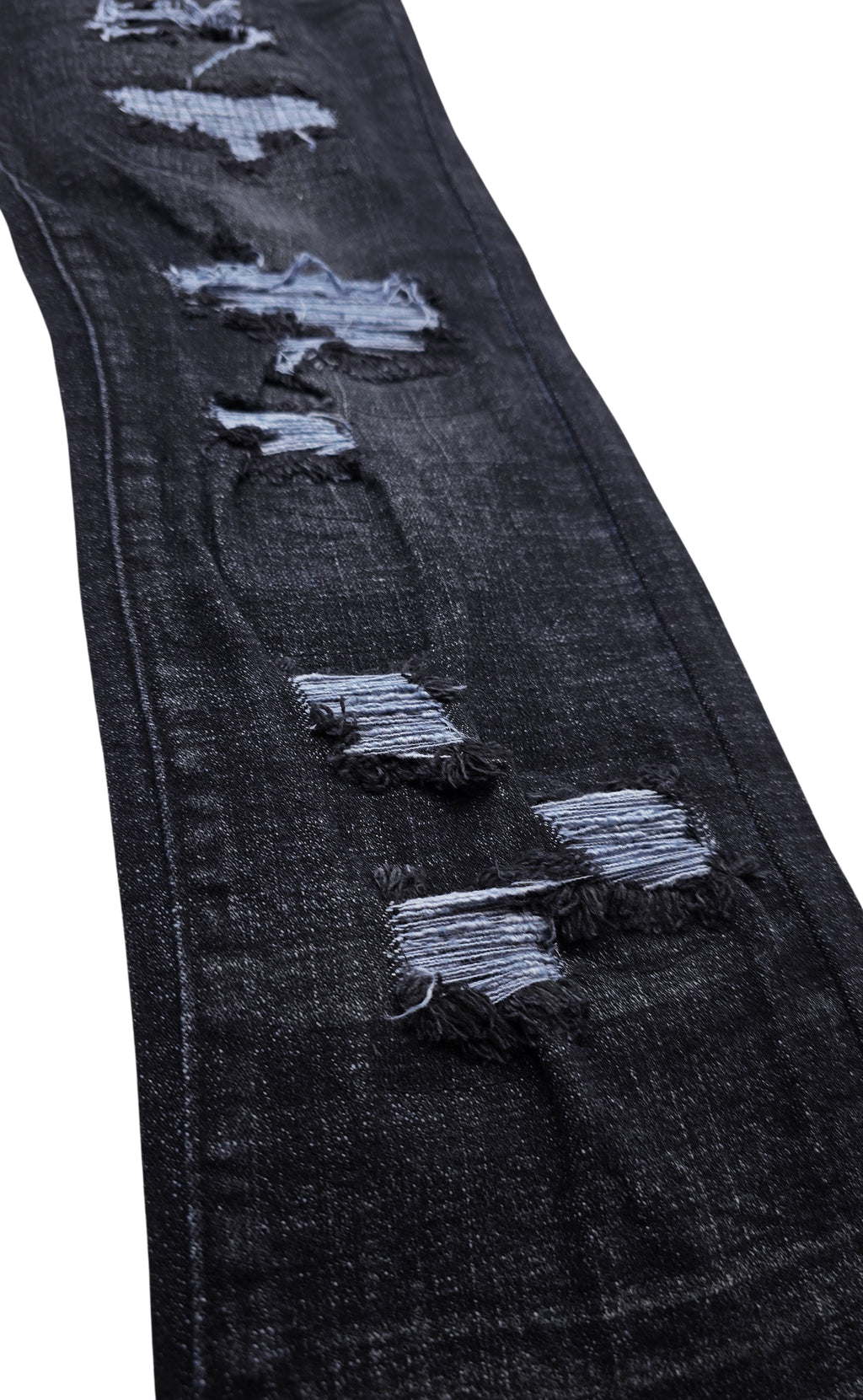 SWITCH MENS RIPPED DENIM JEANS (BLACK)