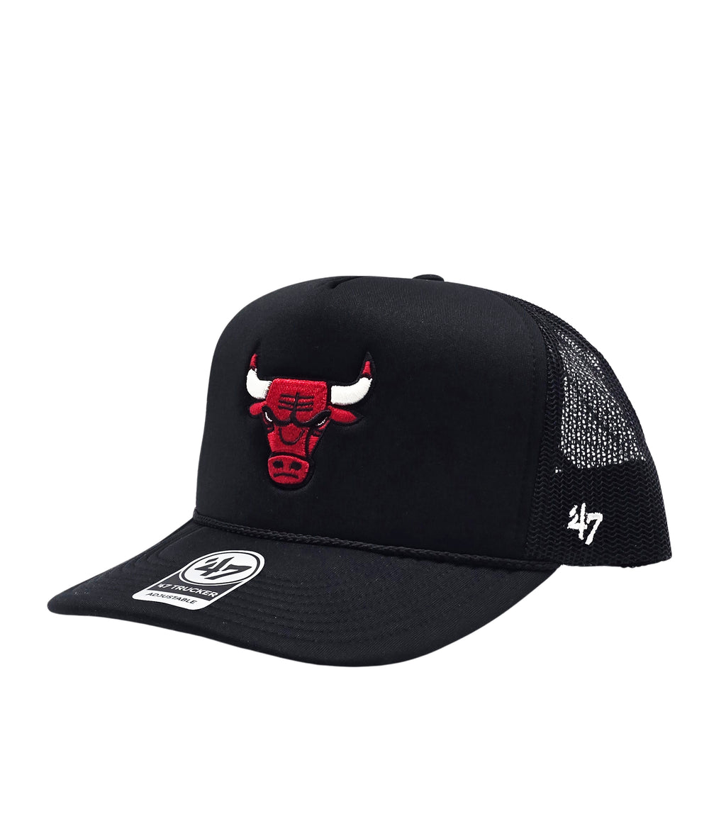 NBA CHICAGO BULLS ADJUSTABLE BLACK/RED TRUCKER CAP