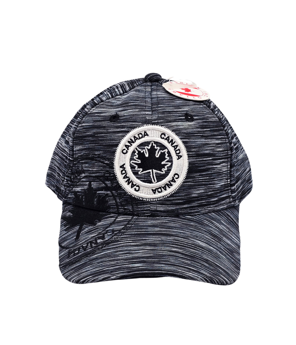 CANADA EMBROIDERED LOGO SHADOW TECH ADJUSTABLE CAP (BLACK)