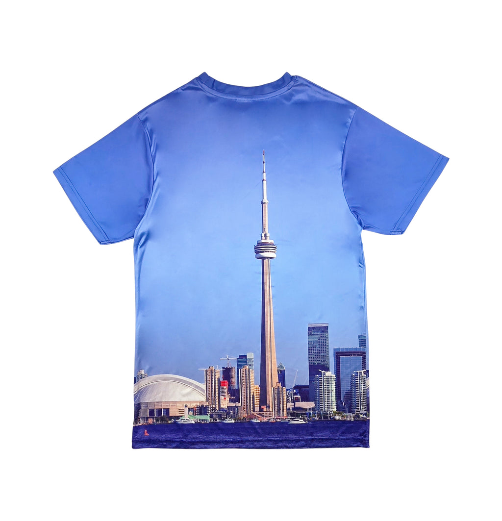 MEN'S CN TOWER SUBLIMATION T-SHIRT (BLUE)