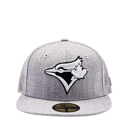 MEN'S 5950 TORONTO BLUE JAYS FITTED GREY LOGO HAT