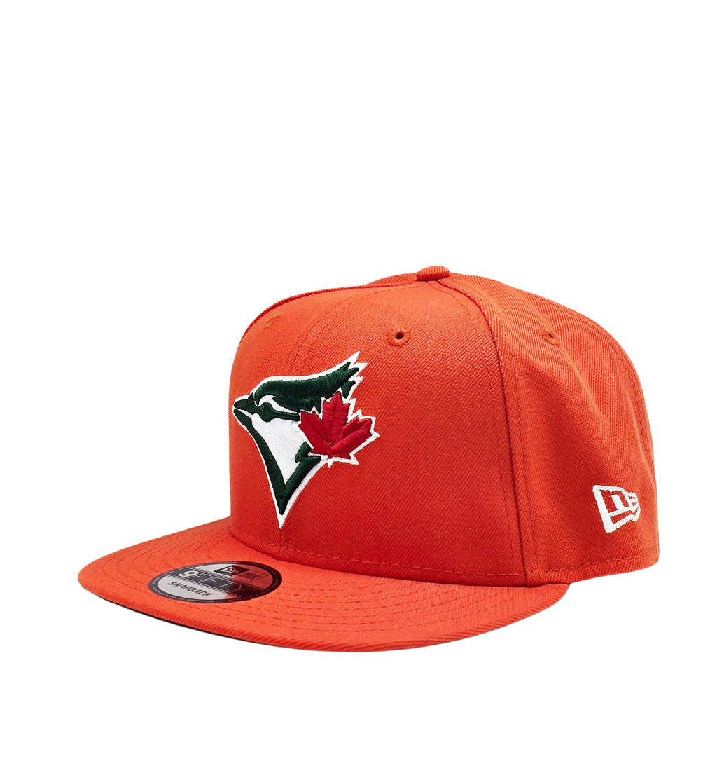 NEW ERA 9FIFTY TORONTO BLUE JAYS 1993 WORLD SERIES EDITION ORANGE/GREEN SNAPBACK HAT