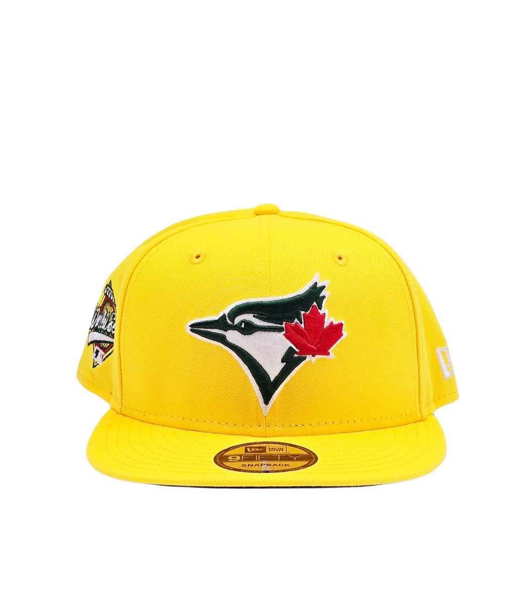 NEW ERA 9FIFTY TORONTO BLUE JAYS 1993 WORLD SERIES EDITION YELLOW/GREEN SNAPBACK HAT