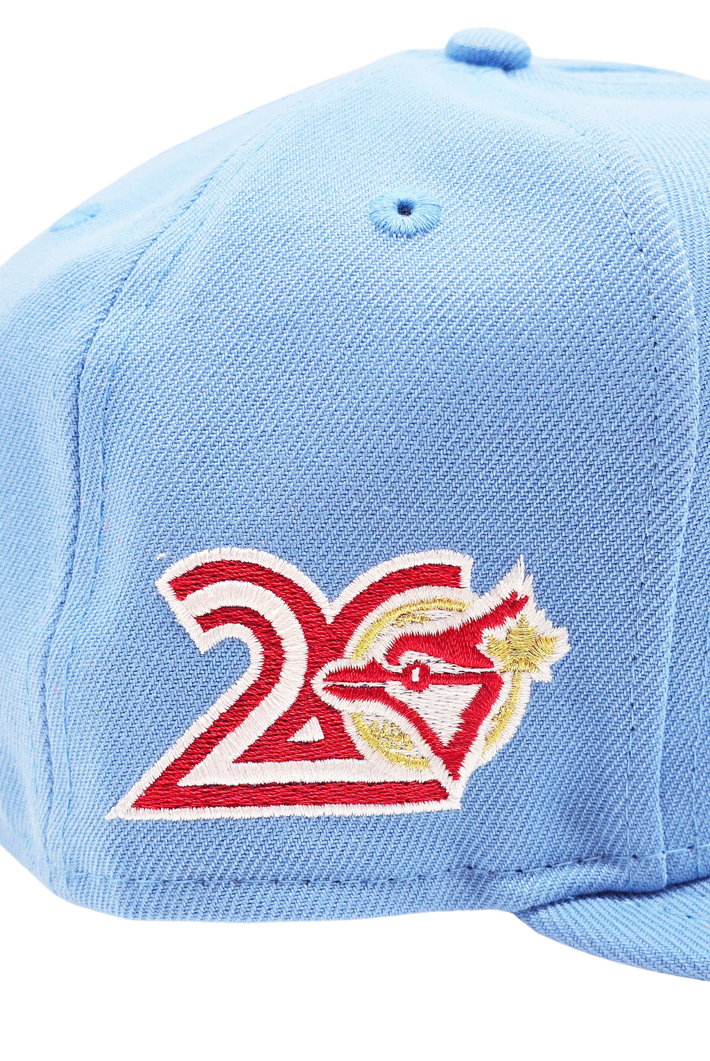 NEW ERA 9FIFTY TORONTO BLUE JAYS 20TH ANNIVERSARY SKY BLUE/RED SNAPBACK HAT