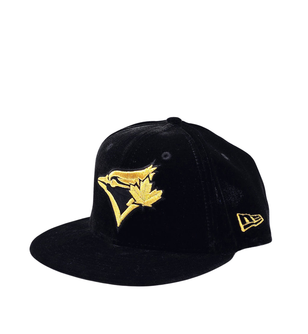 NEW ERA 9FIFTY TORONTO BLUE JAYS 40TH SEASON BLACK/GOLD VELVET SNAPBACK HAT