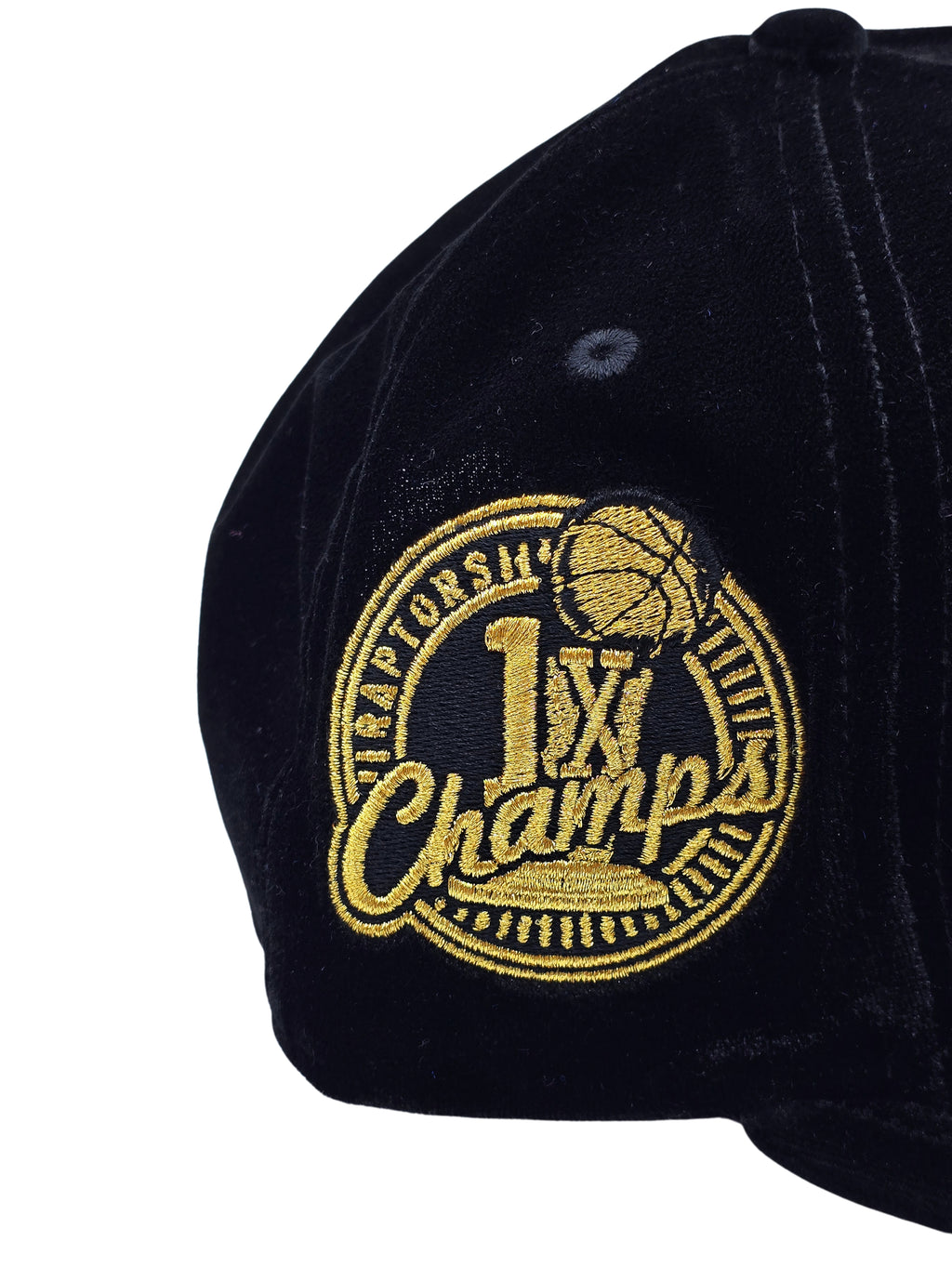 NEW ERA 9FIFTY TORONTO RAPTORS 1X CHAMPS BLACK/GOLD VELVET SNAPBACK HAT