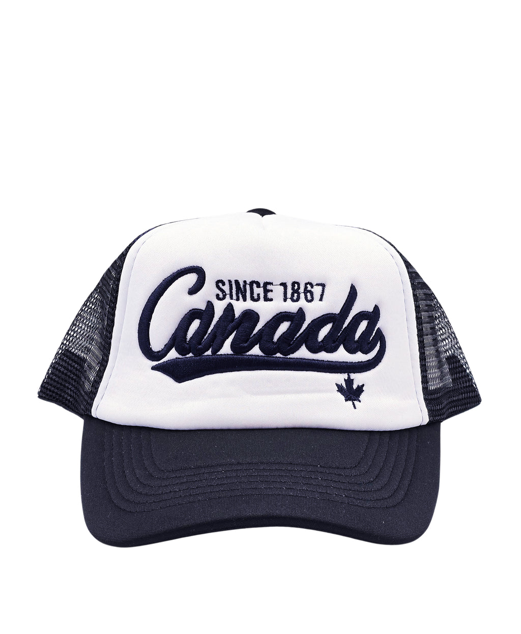 CANADA EMBROIDERED LOGO FOAM TRUCKER SNAPBACK CAP (WHITE)