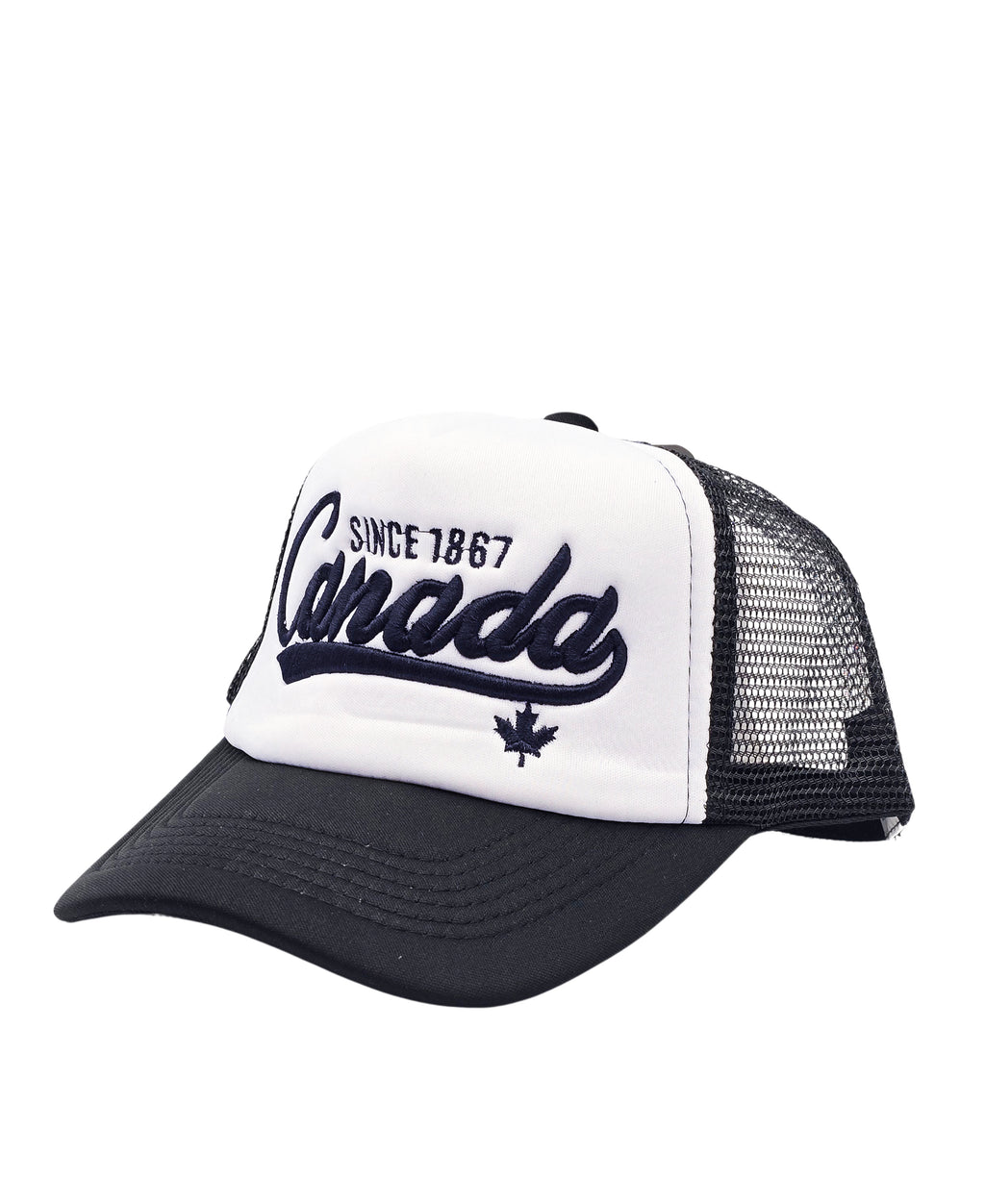 CANADA EMBROIDERED LOGO FOAM TRUCKER SNAPBACK CAP (WHITE)