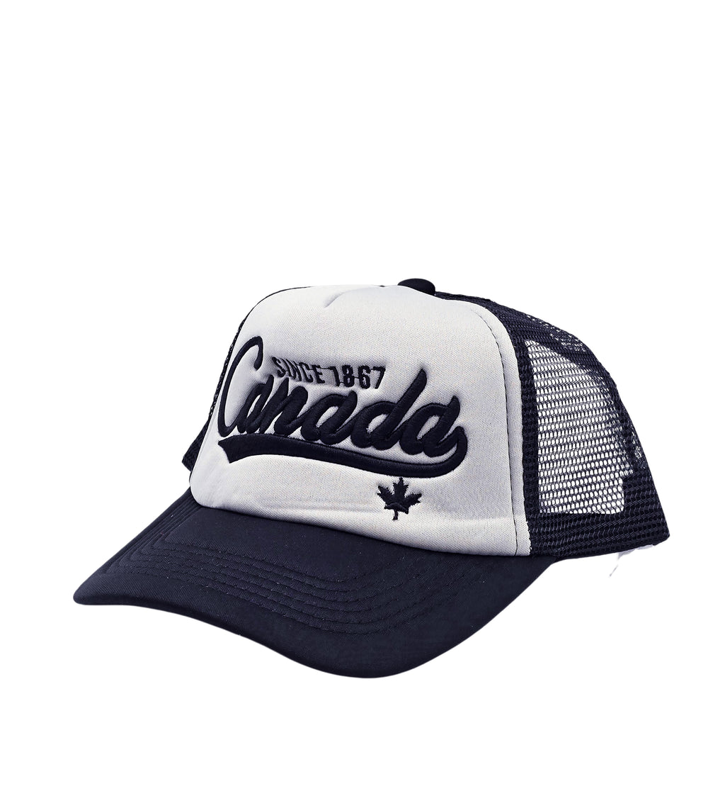 CANADA EMBROIDERED LOGO FOAM TRUCKER SNAPBACK CAP (GREY)