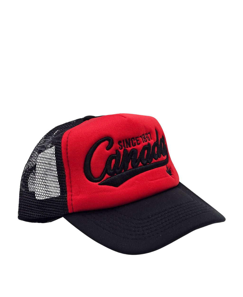 CANADA EMBROIDERED LOGO FOAM TRUCKER SNAPBACK CAP (RED)