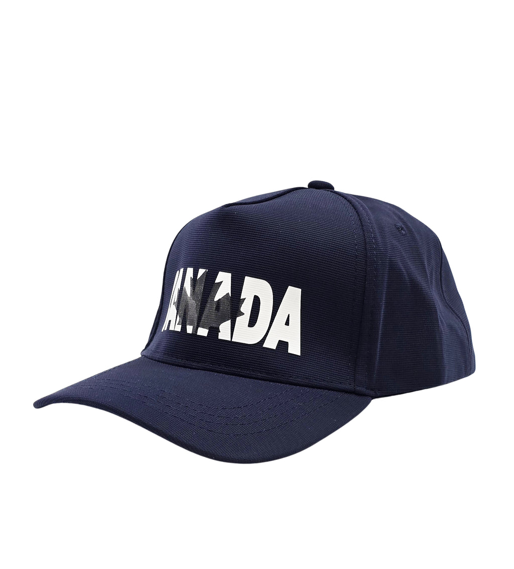 CANADA PRINT LOGO ADJUSTABLE STRAPBACK CAP (NAVY)