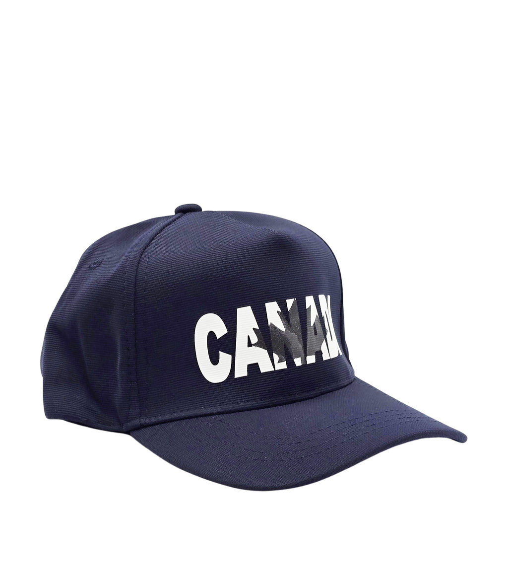 CANADA PRINT LOGO ADJUSTABLE STRAPBACK CAP (NAVY)