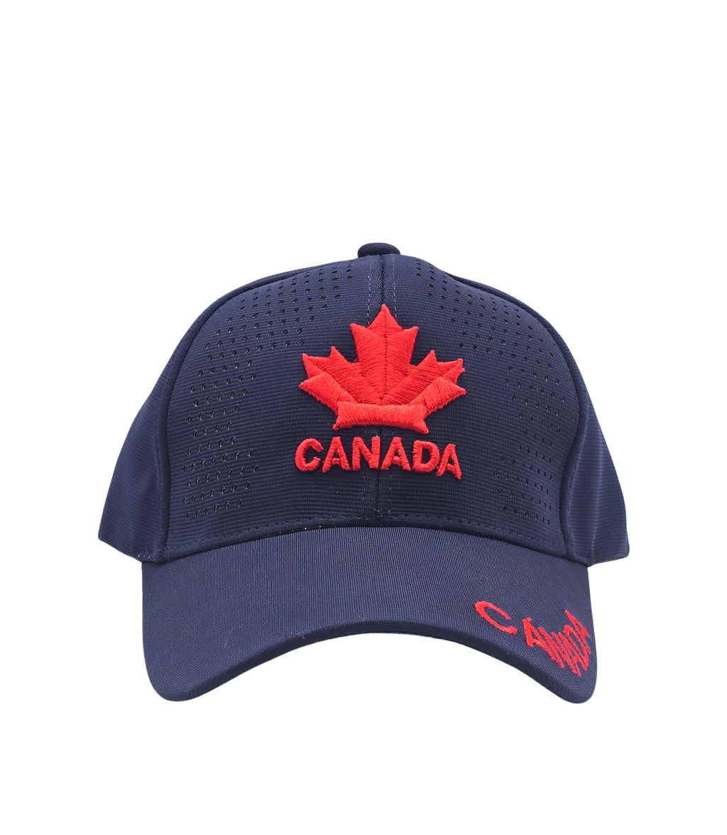 CANADA EMBROIDERED LOGO ADJUSTABLE STRAPBACK CAP (NAVY)