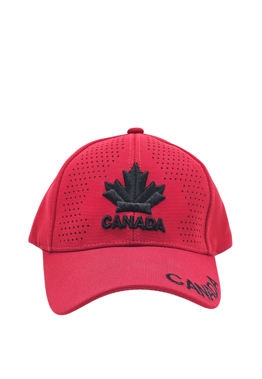 CANADA EMBROIDERED LOGO ADJUSTABLE STRAPBACK CAP (RED)