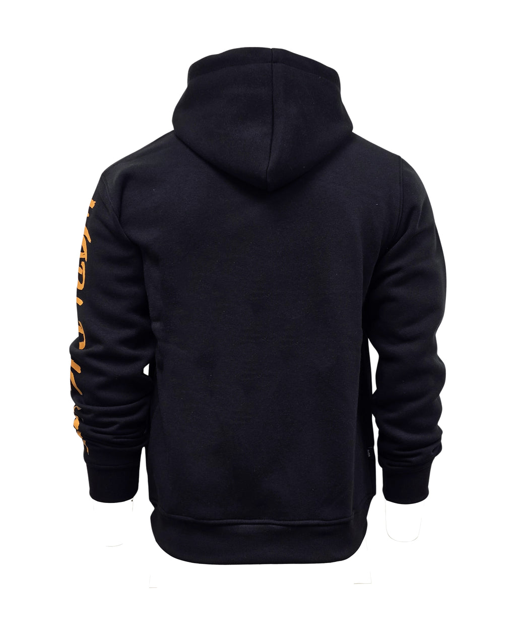 SWITCH REMARKABLE MEN'S LION PRINT KING HOODIE (BLACK)