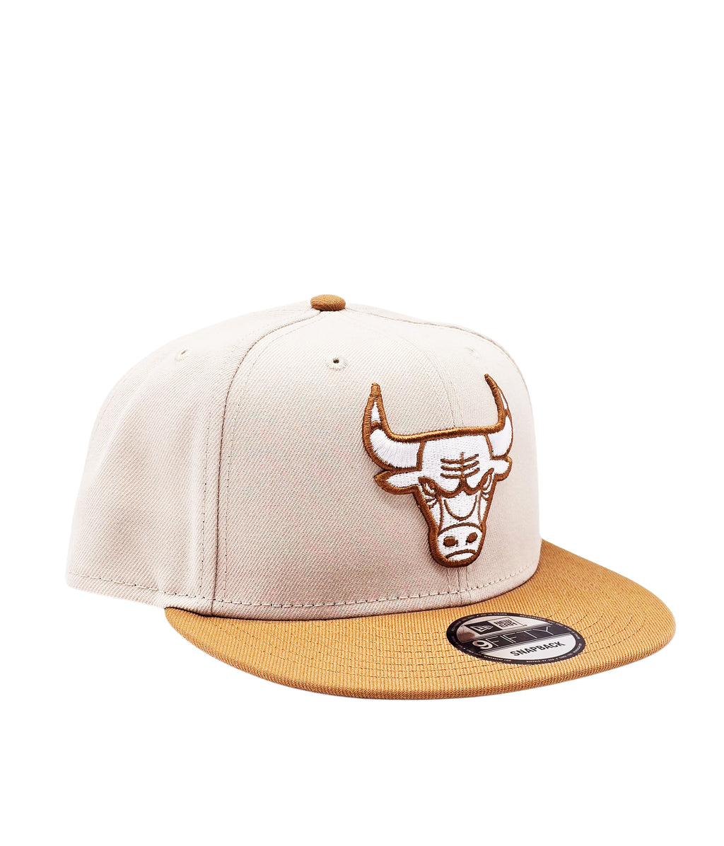 NEW ERA 9FIFTY MEN'S CHICAGO BULLS BEIGE/BROWN SNAPBACK HAT