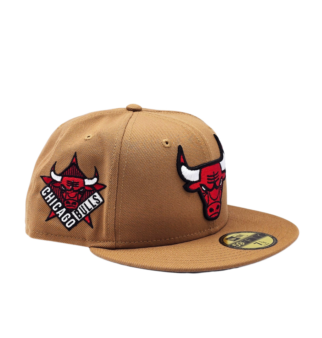 NEW ERA 59FIFTY MEN'S CHICAGO BULLS BROWN FITTED HAT