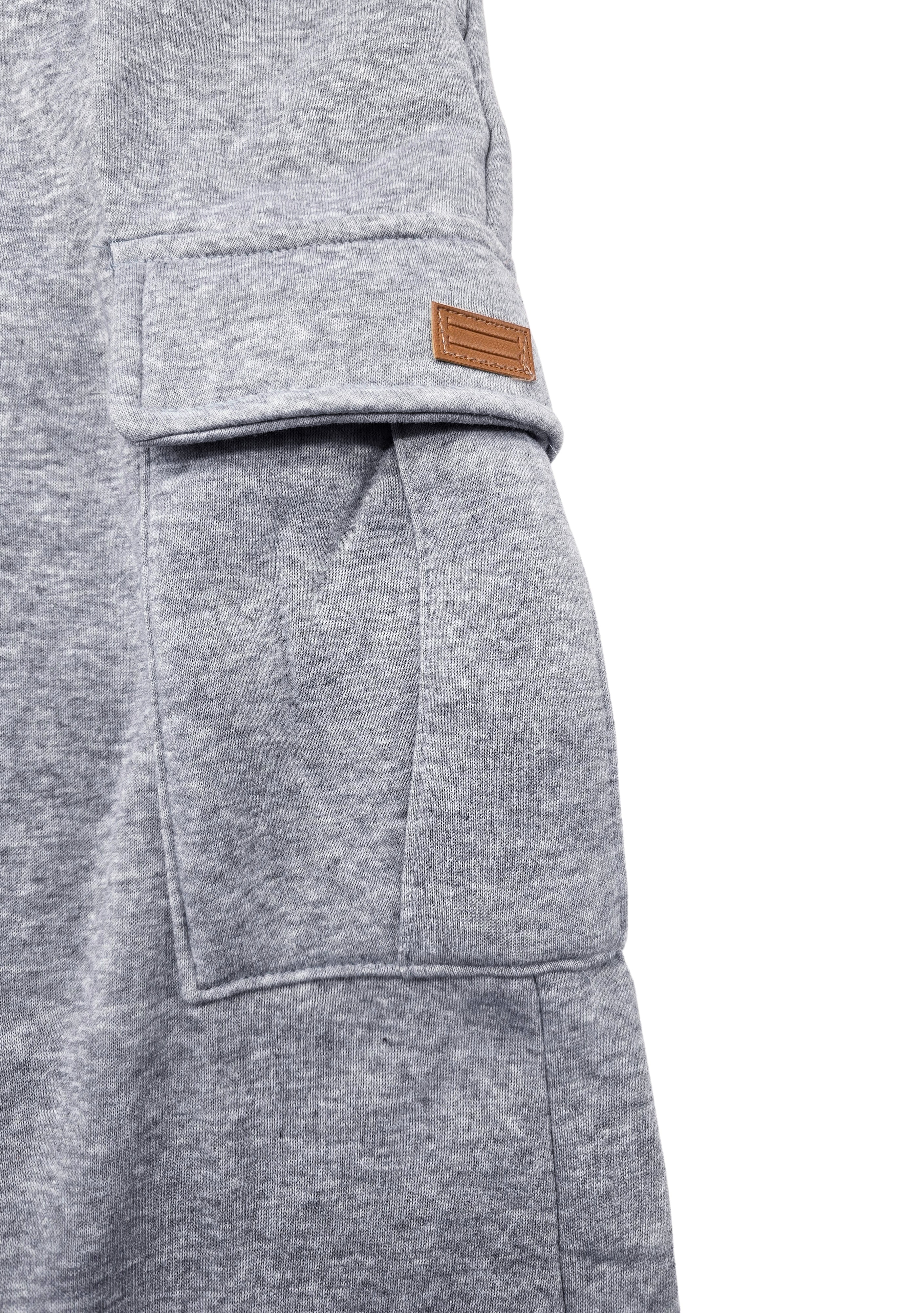 US ICON MEN'S FLEECE STRAIGHT FIT CARGO JOGGER (GREY)