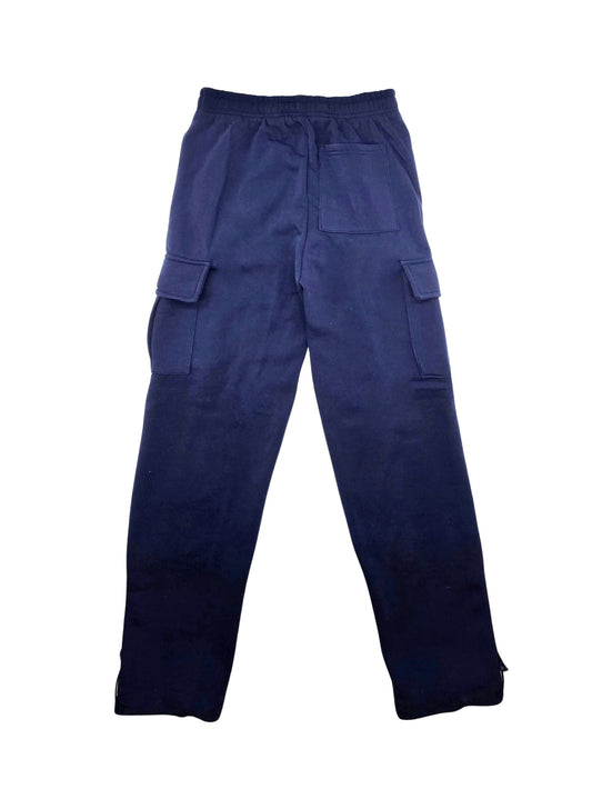 US ICON MEN'S FLEECE STRAIGHT FIT CARGO JOGGER (NAVY)