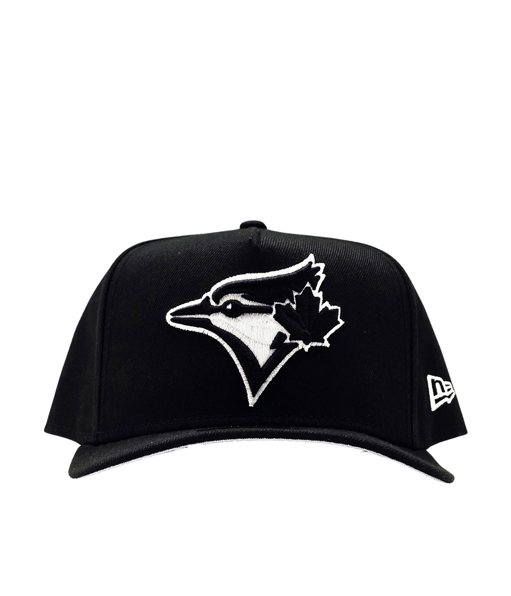 NEW ERA MEN'S 9FIFTY A-FRAME MLB TORONTO BLUE JAYS BLACK/WHITE SNAPBACK HAT