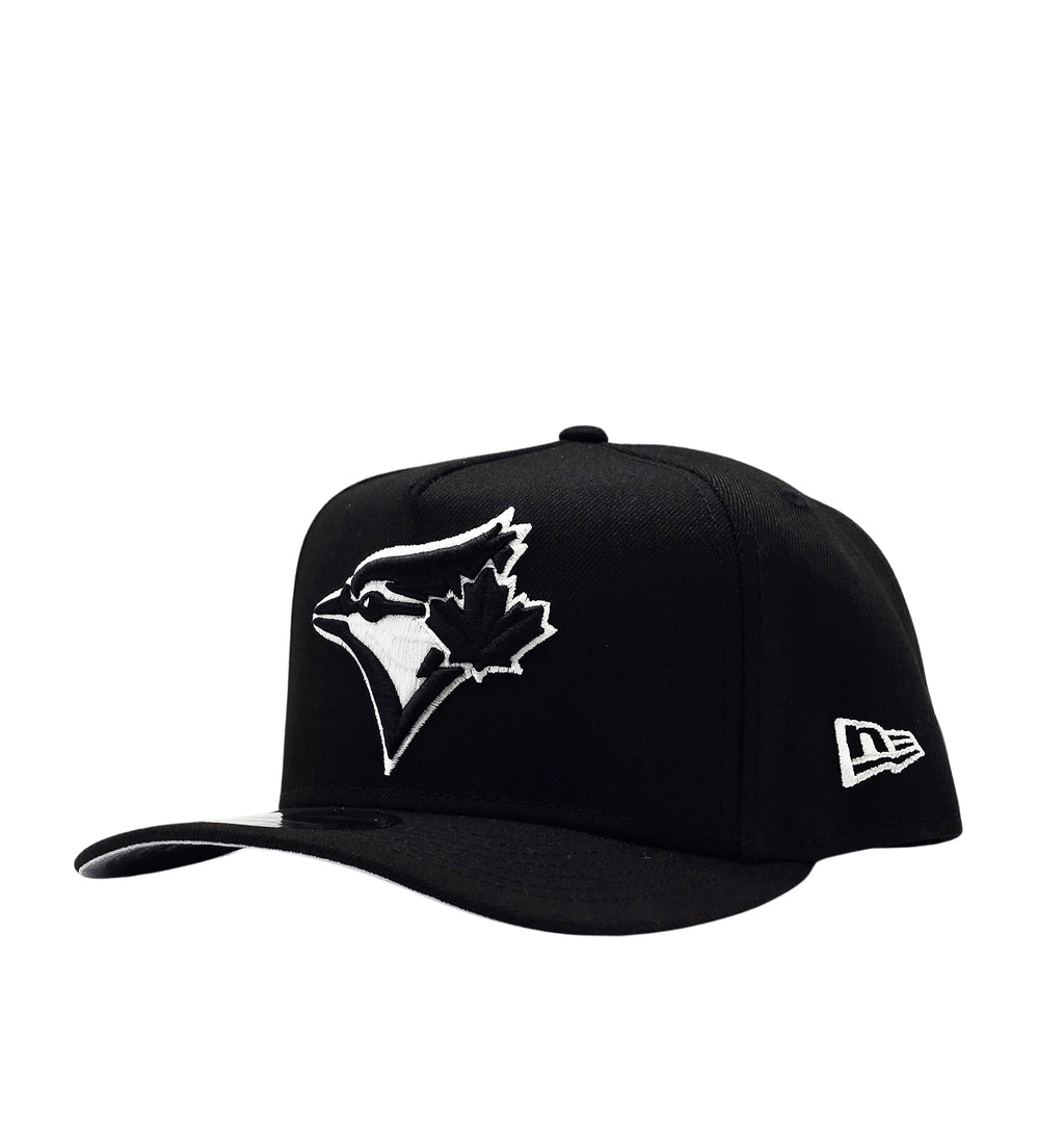 NEW ERA MEN'S 9FIFTY A-FRAME MLB TORONTO BLUE JAYS BLACK/WHITE SNAPBACK HAT