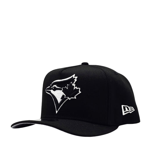NEW ERA MEN'S 9FIFTY A-FRAME MLB TORONTO BLUE JAYS BLACK/WHITE SNAPBACK HAT