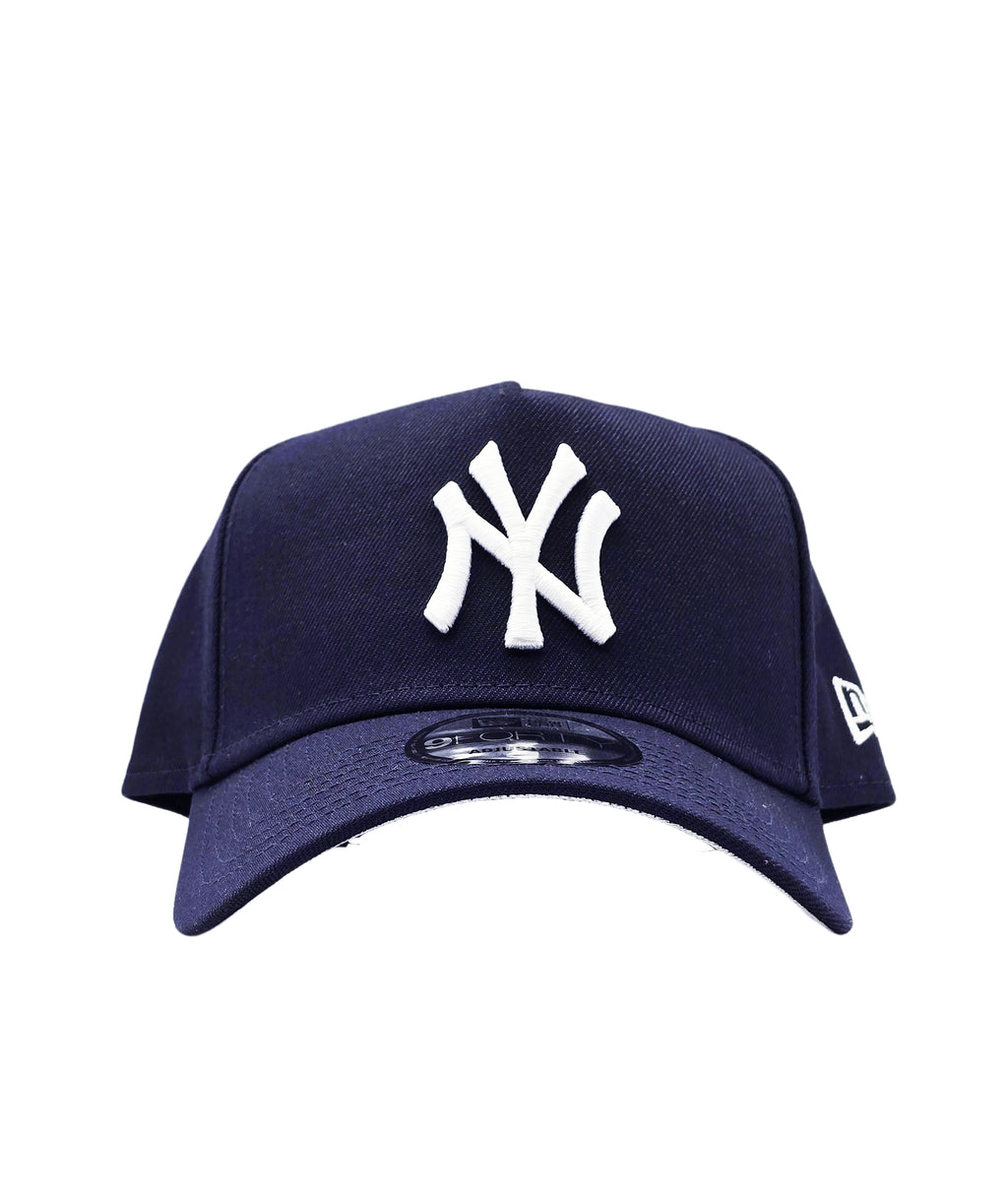 NEW ERA MEN'S 9FORTY A-FRAME MLB NEW YORK YANKEES NAVY BLUE/WHITE SNAPBACK HAT