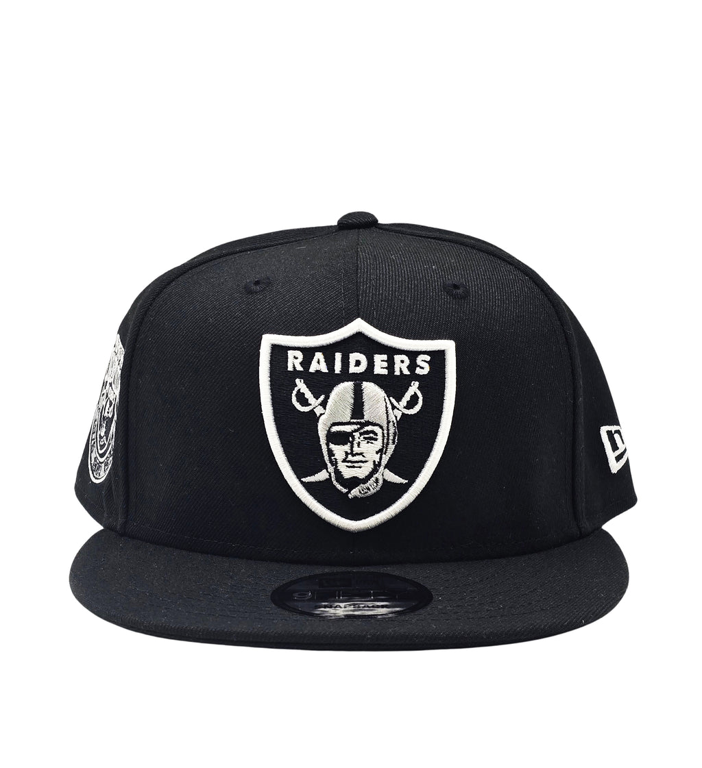 NEW ERA MEN'S 9FIFTY AMERICAN FOOTBALL LEAGUE SUPERBOWL CHAMPIONS LAS VEGAS RAIDERS BLACK SNAPBACK HAT