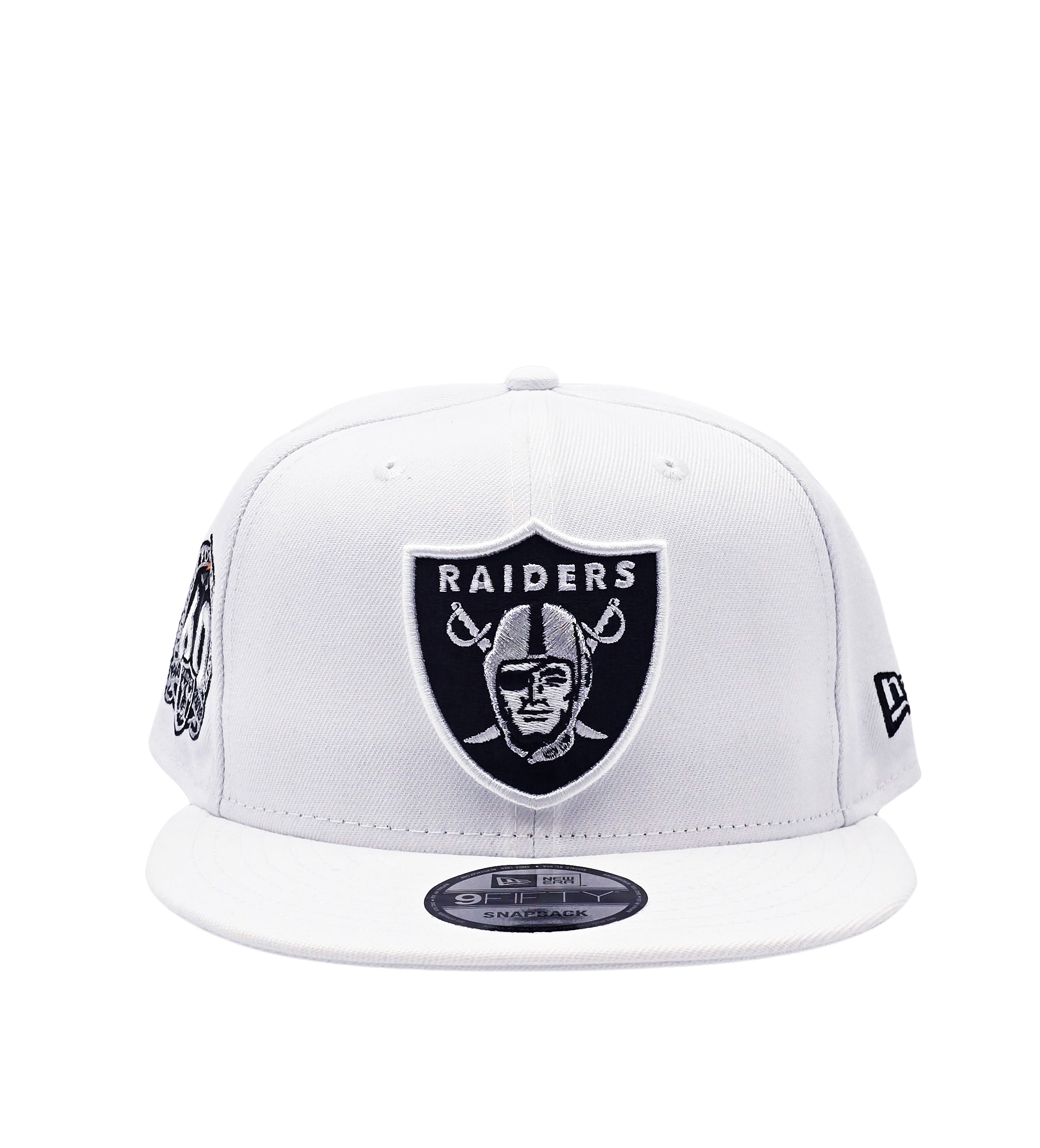 NEW ERA MEN'S 9FIFTY AMERICAN FOOTBALL LEAGUE 60TH ANNIVERSARY LAS VEGAS RAIDERS WHITE SNAPBACK HAT