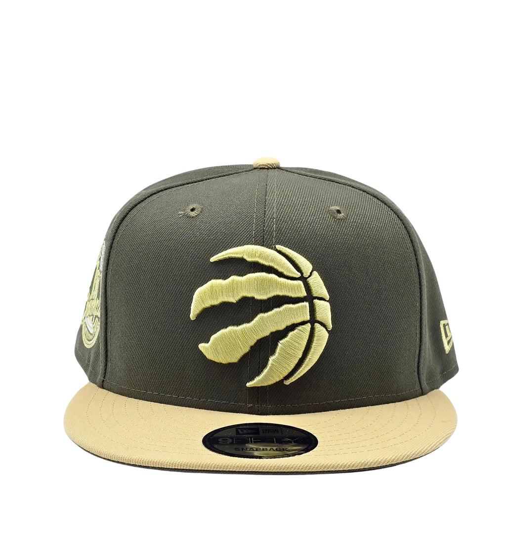 NEW ERA 9FIFTY NBA TORONTO RAPTORS 1X CHAMPS OLIVE SNAPBACK HAT