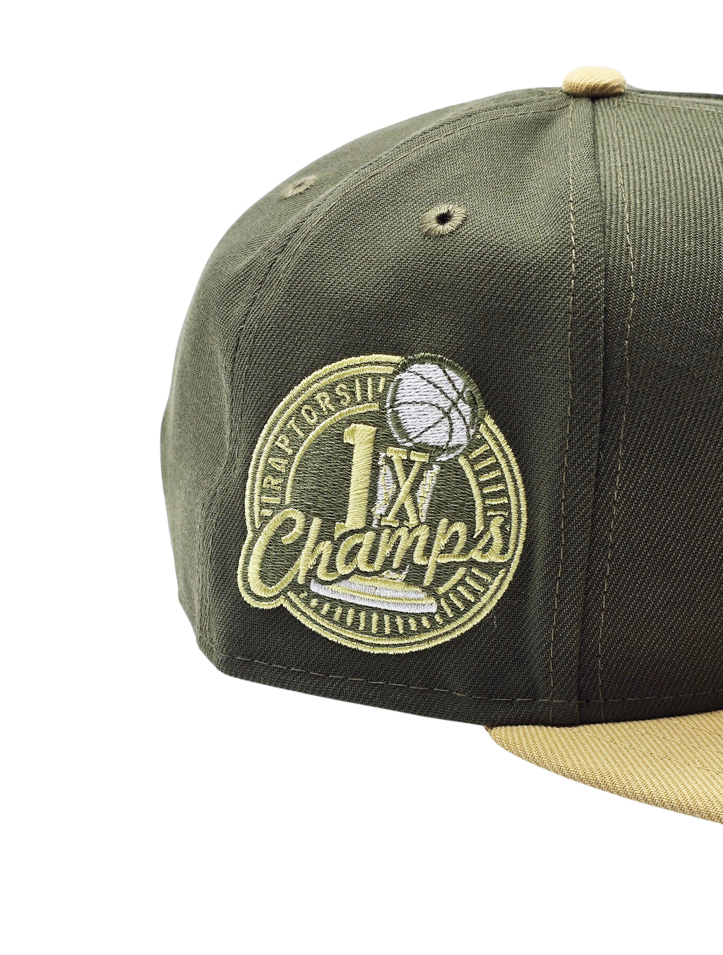 NEW ERA 9FIFTY NBA TORONTO RAPTORS 1X CHAMPS OLIVE SNAPBACK HAT