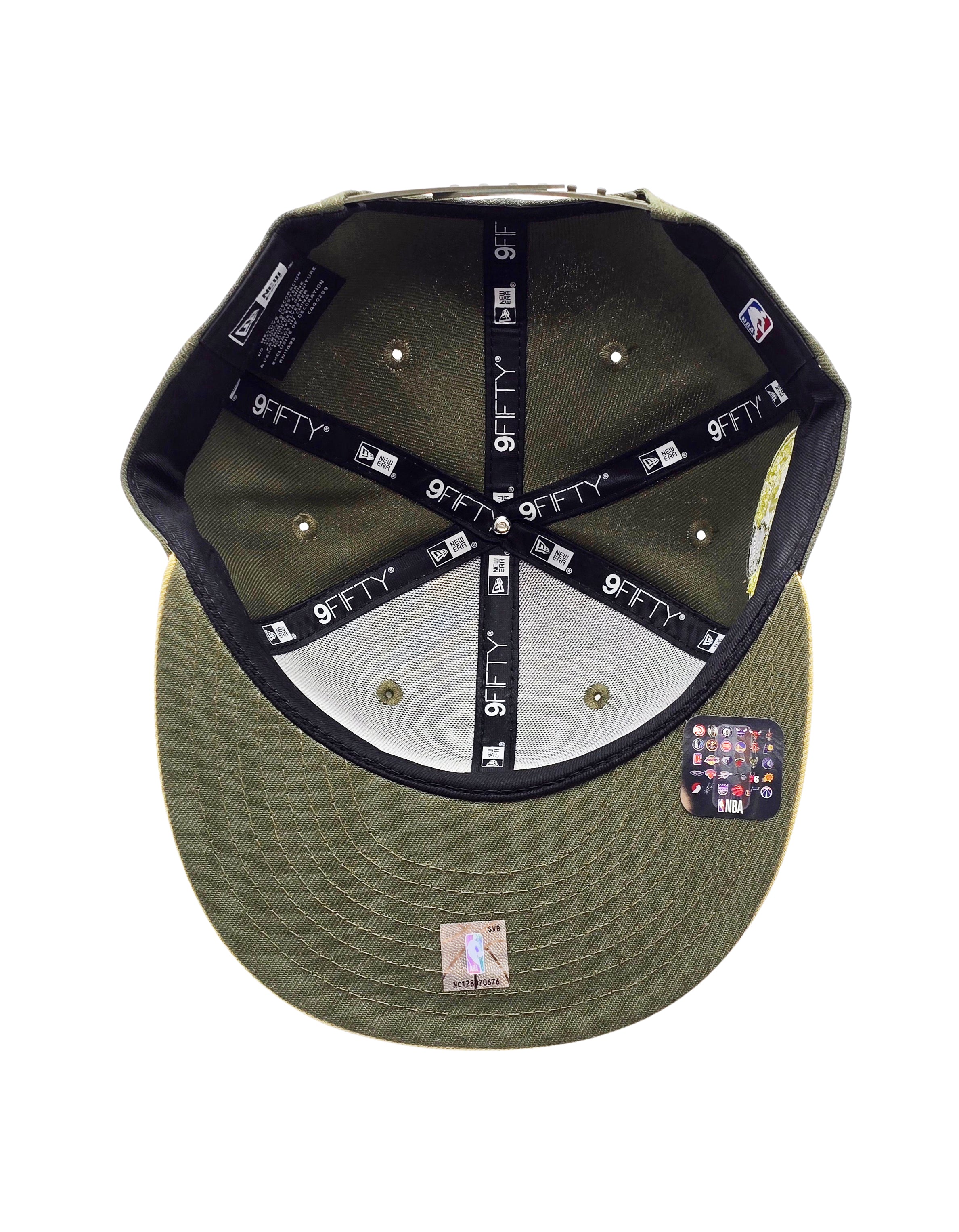 NEW ERA 9FIFTY NBA TORONTO RAPTORS 1X CHAMPS OLIVE SNAPBACK HAT