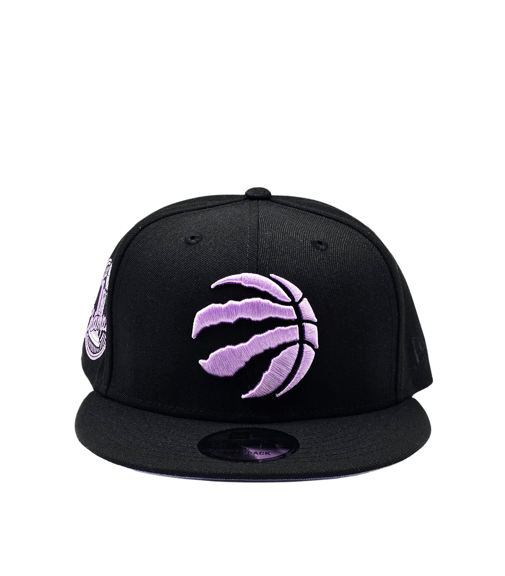 NEW ERA 9FIFTY NBA TORONTO RAPTORS 1X CHAMPS BLACK/LAVENDER SNAPBACK HAT