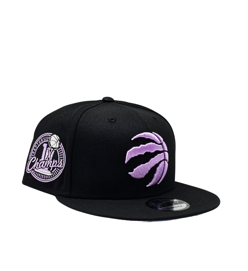 NEW ERA 9FIFTY NBA TORONTO RAPTORS 1X CHAMPS BLACK/LAVENDER SNAPBACK HAT