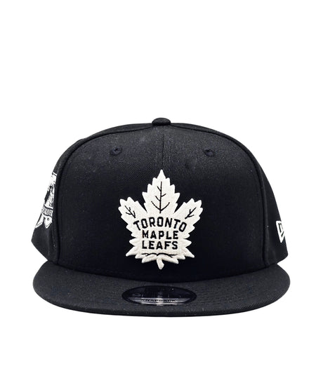 NEW ERA 9FIFTY NHL 75 FOREVER TORONTO MAPLE LEAFS BLACK/WHITE SNAPBACK HAT