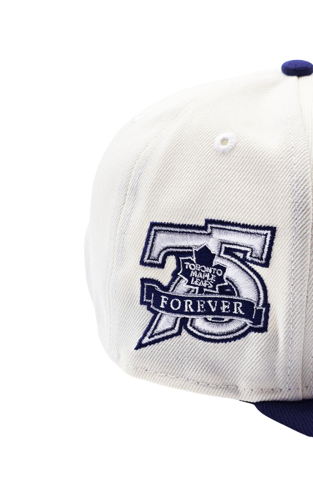 NEW ERA 9FIFTY NHL 75 FOREVER TORONTO MAPLE LEAFS CREAM/NAVY SNAPBACK HAT