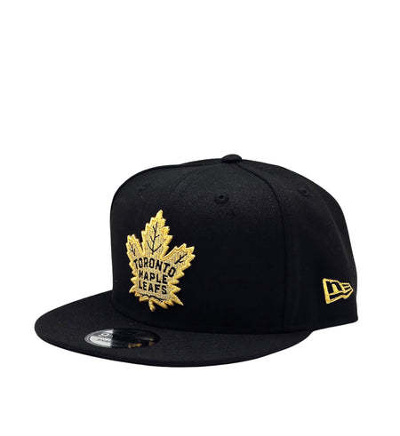 NEW ERA 9FIFTY NHL TORONTO MAPLE LEAFS BLACK/GOLD SNAPBACK HAT