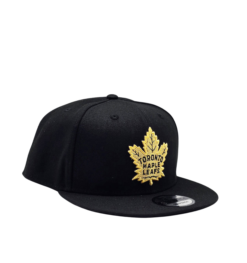 NEW ERA 9FIFTY NHL TORONTO MAPLE LEAFS BLACK/GOLD SNAPBACK HAT