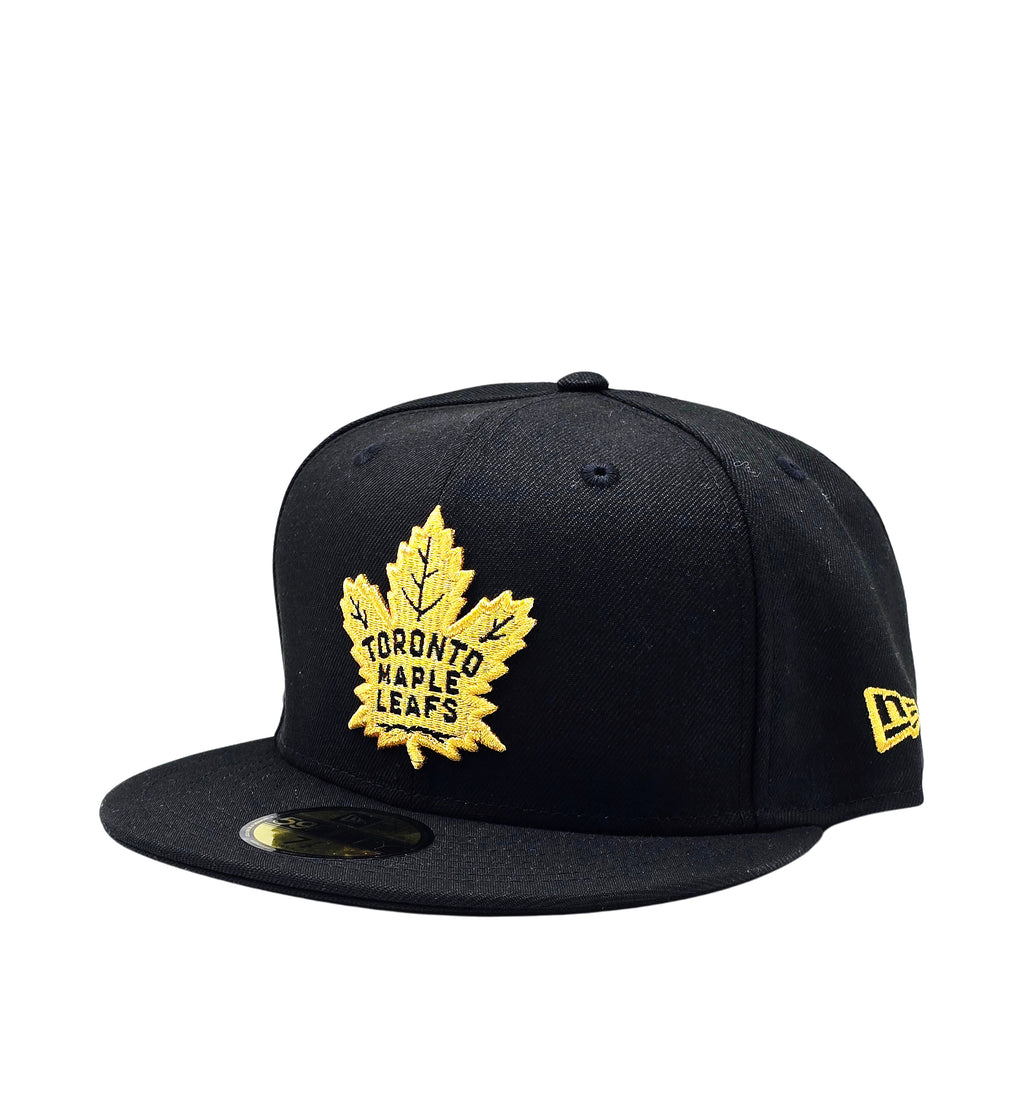 NEW ERA 59FIFTY NHL TORONTO MAPLE LEAFS BLACK/GOLD FITTED HAT