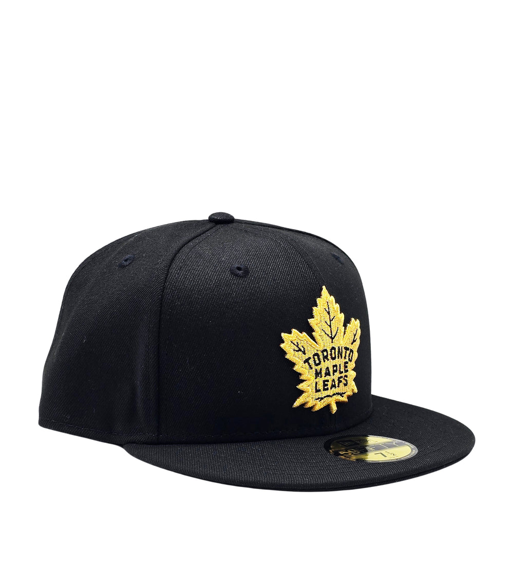 NEW ERA 59FIFTY NHL TORONTO MAPLE LEAFS BLACK/GOLD FITTED HAT