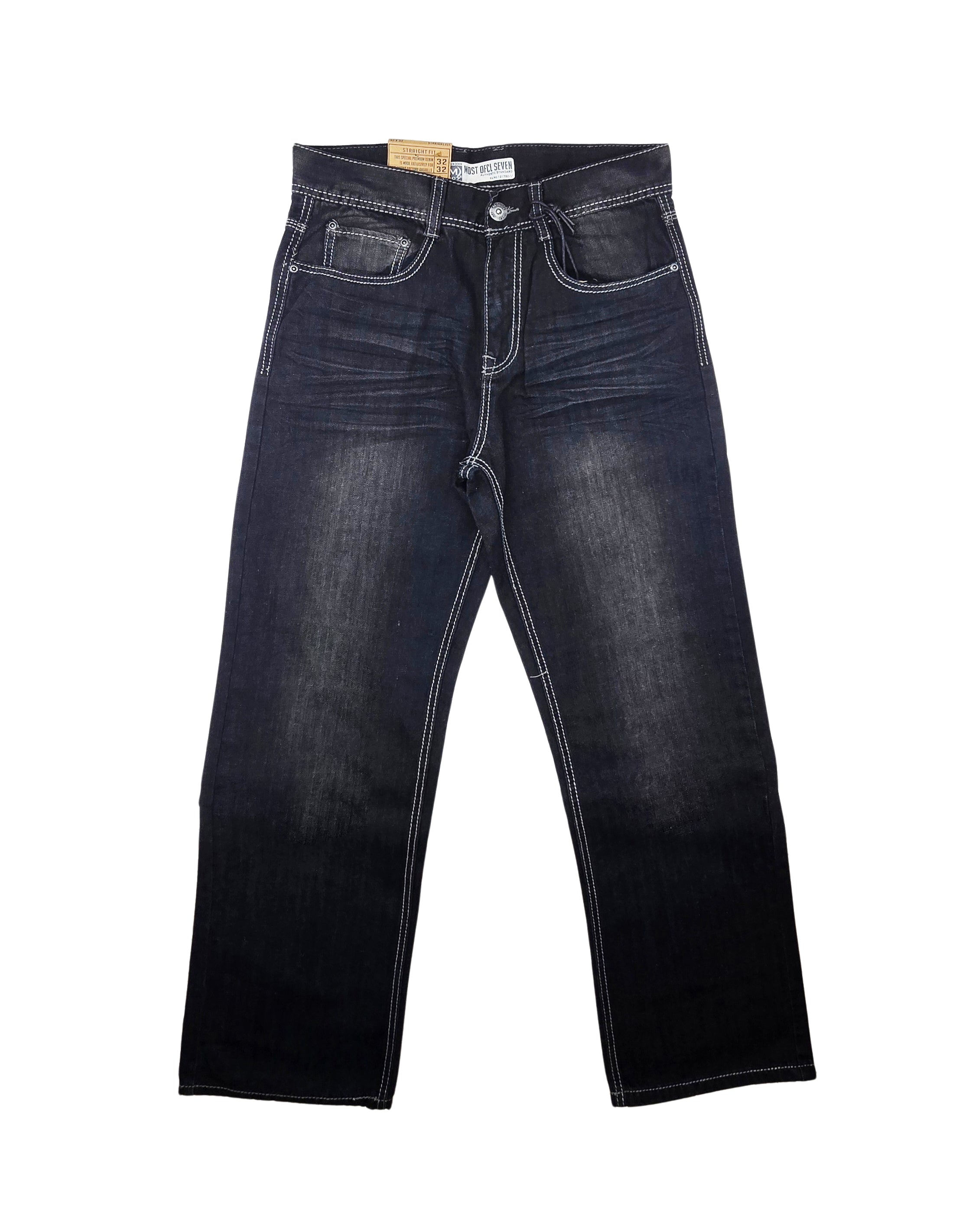 MEN'S WAIST SIZE 32 JEANS/PANTS UPTO 70% OFF (FINAL SALE CLEARANCE) 32X32 STRAIGHT FIT WASHED BLACK