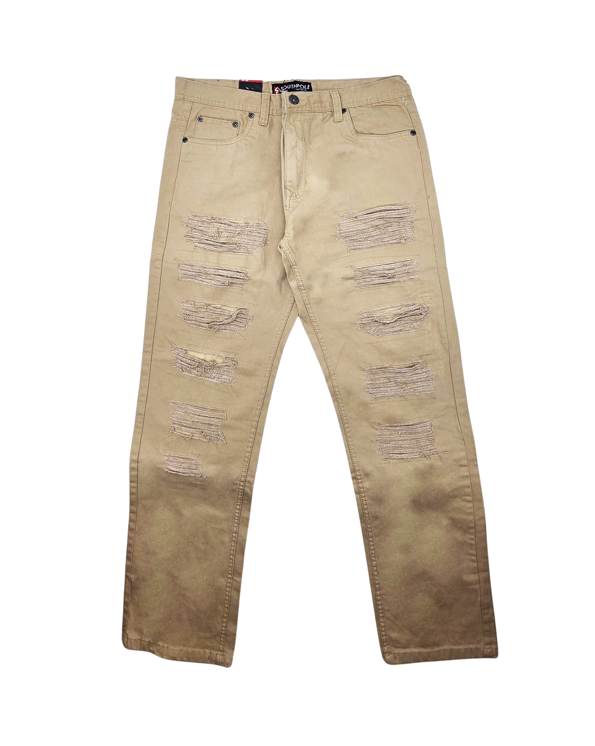 MEN'S WAIST SIZE 38 JEANS/PANTS UPTO 70% OFF (FINAL SALE CLEARANCE) 38X34 RIPPED REPAIRED SLIM STRAIGHT KHAKI