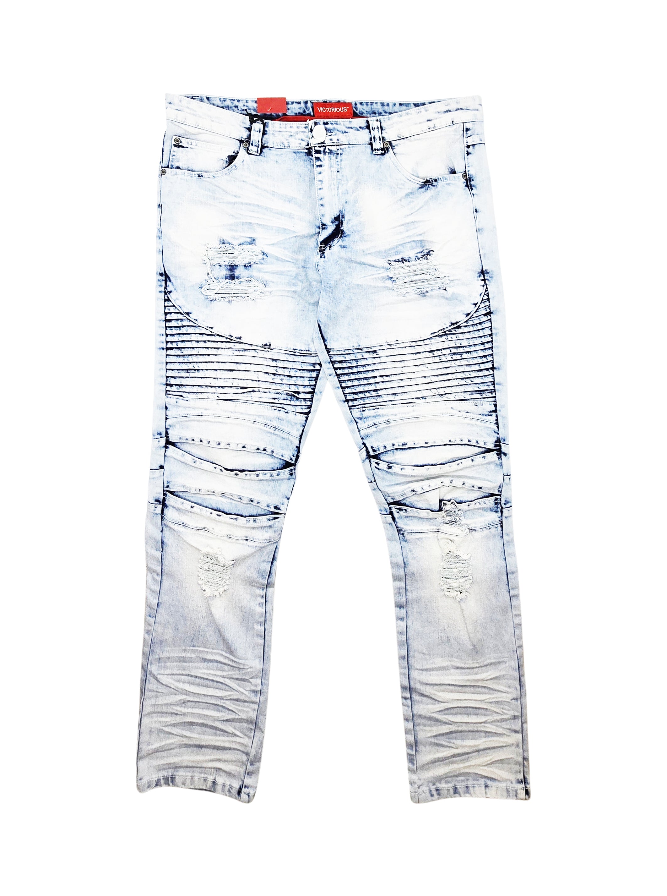MEN'S WAIST SIZE 38 JEANS/PANTS UPTO 70% OFF (FINAL SALE CLEARANCE) 38X32 RIPPED SLIM FIT ICE BLUE