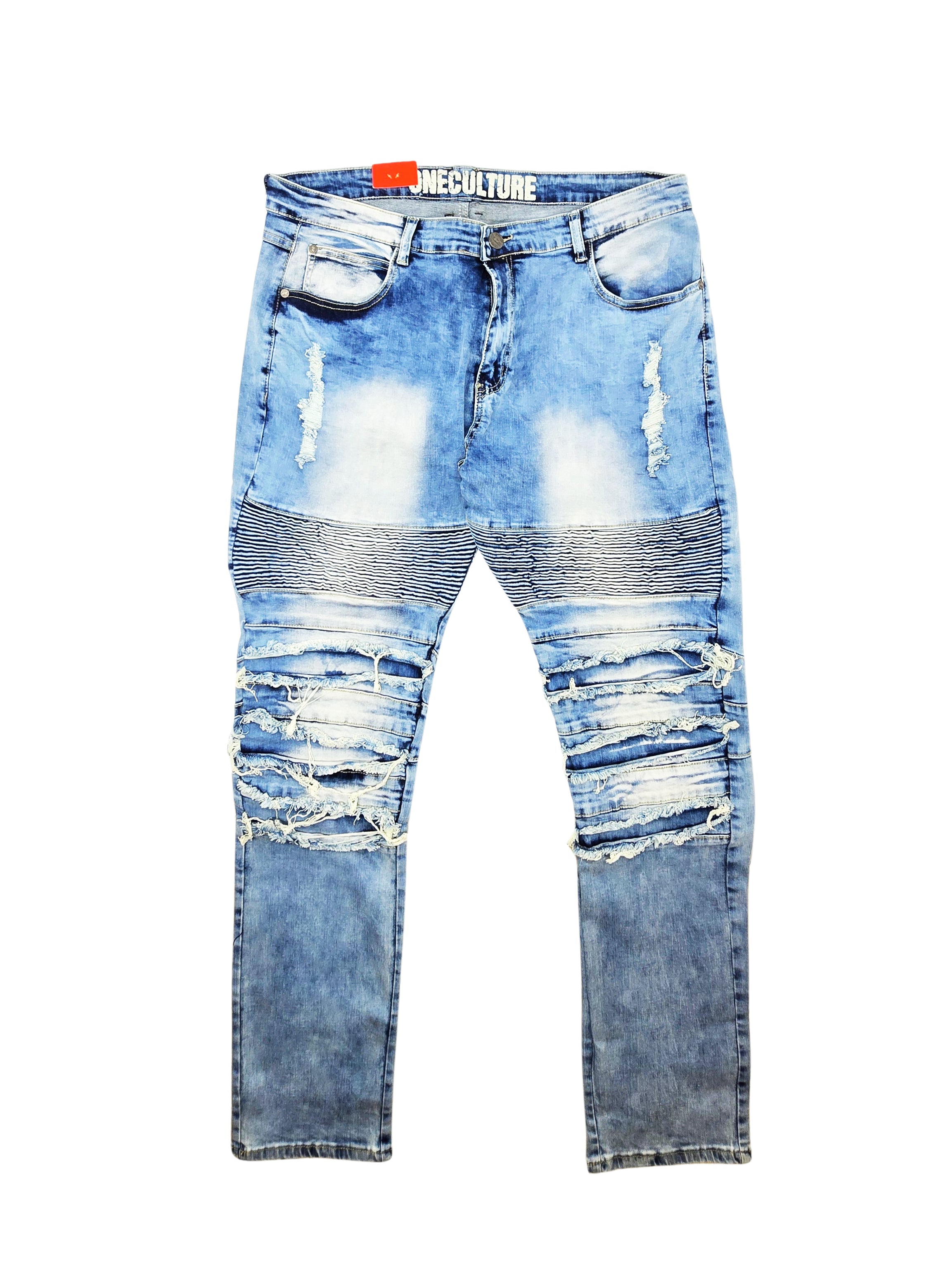 MEN'S WAIST SIZE 40 JEANS/PANTS UPTO 70% OFF (FINAL SALE CLEARANCE) 40X32 RIPPED SLIM FIT BLUE