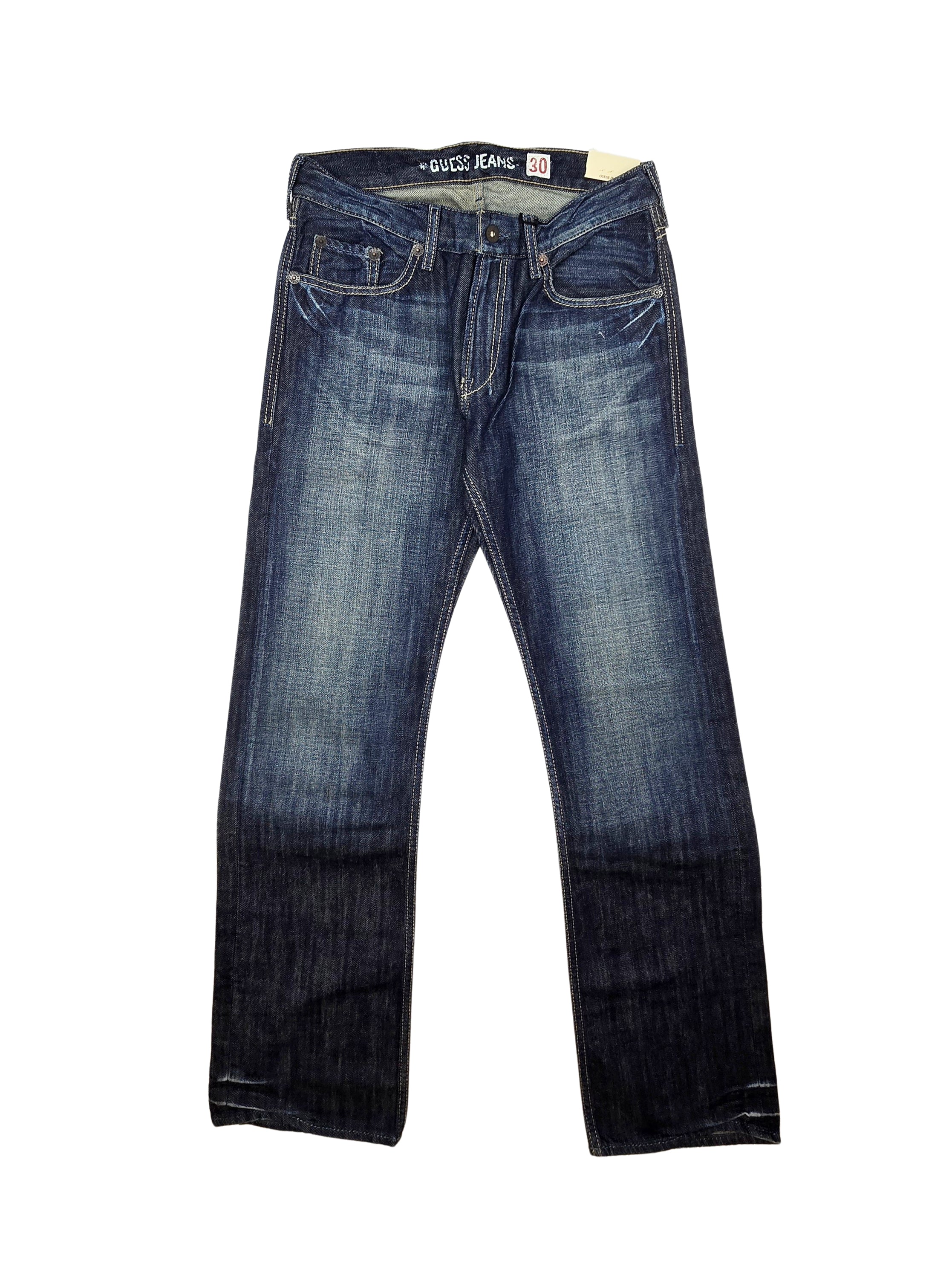 MEN'S WAIST SIZE 30 JEANS/PANTS UPTO 70% OFF (FINAL SALE CLEARANCE) 30X32 STRAIGHT FIT GUESS JEANS BLUE