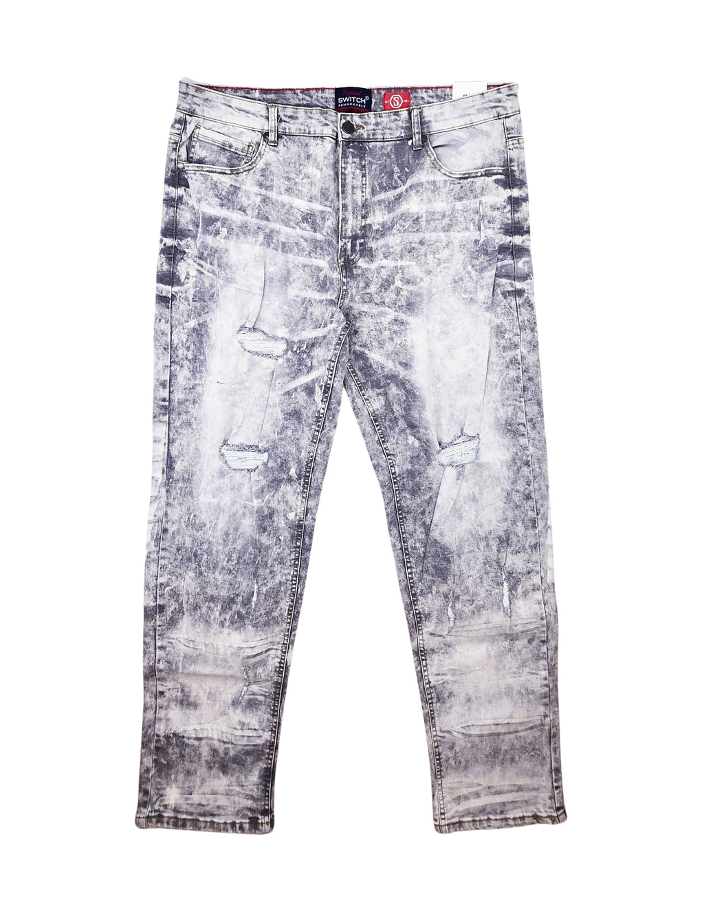 MEN'S WAIST SIZE 40 JEANS/PANTS UPTO 70% OFF (FINAL SALE CLEARANCE) 40X32 RIPPED SLIM TAPER FIT GREY