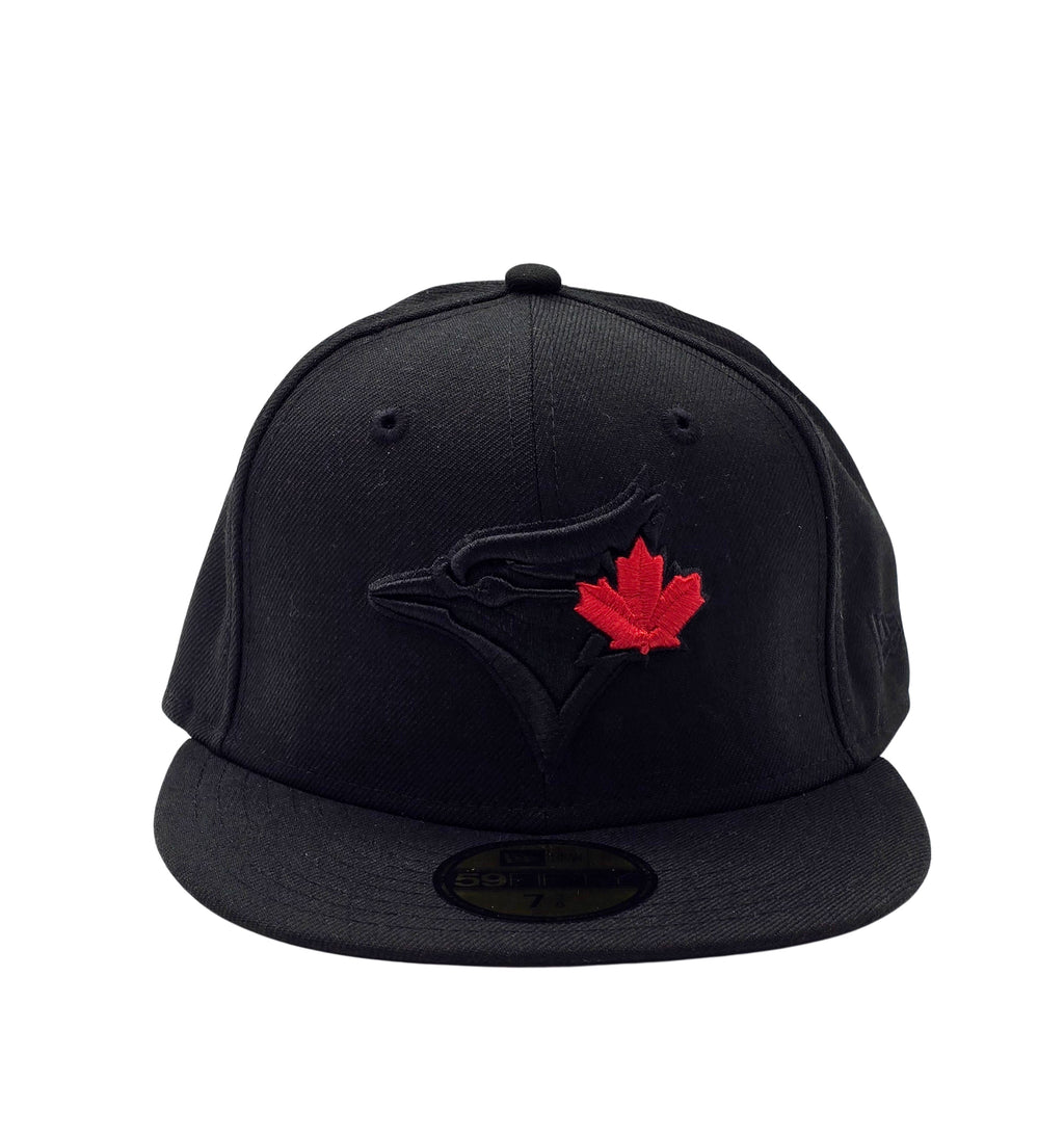 59FIFTY MEN'S MLB TORONTO BLUE JAYS BLACK W/ RED LEAF FITTED HAT
