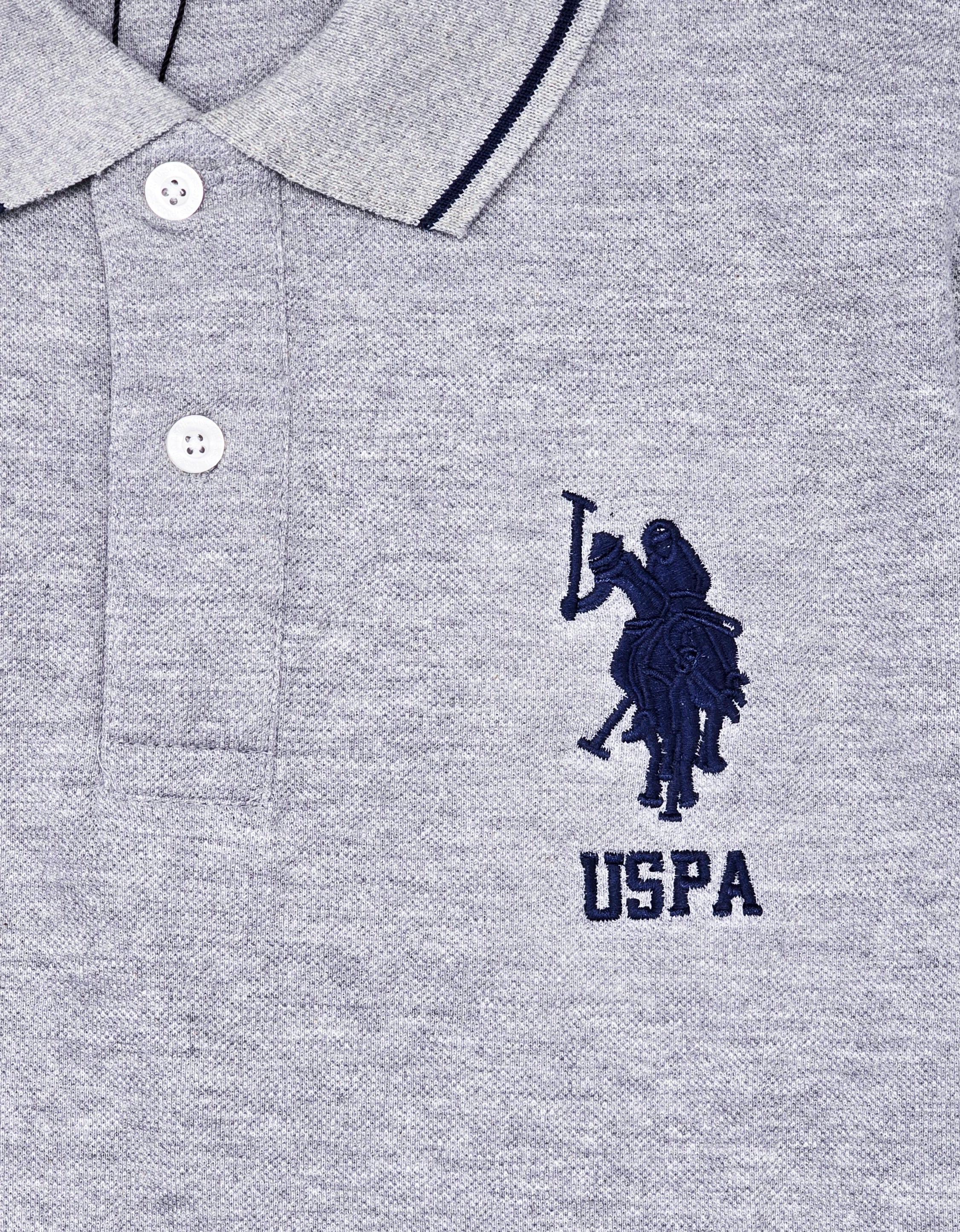 U.S. POLO ASSN. MEN'S BIG LOGO GOLF SHIRT (GREY)