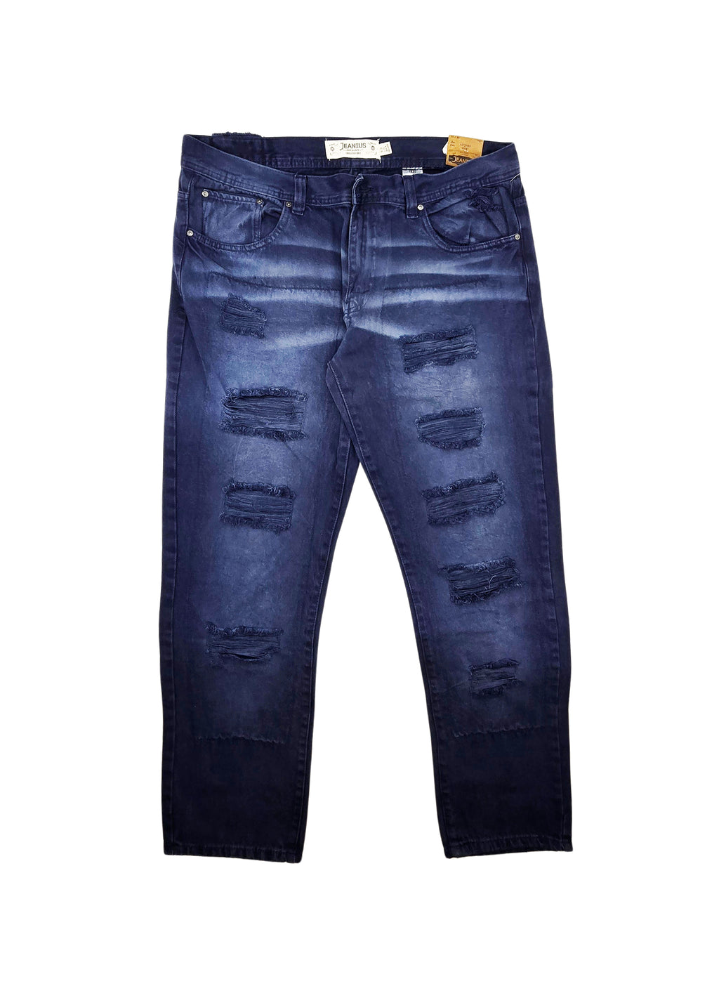 MEN'S WAIST SIZE 38 JEANS/PANTS UPTO 70% OFF (FINAL SALE CLEARANCE) 38X32 RIPPED SLIM FIT INK BLUE