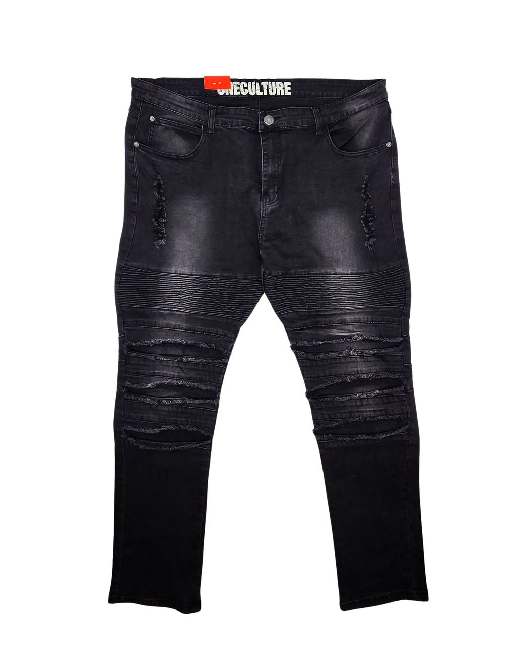 MEN'S WAIST SIZE 40 JEANS/PANTS UPTO 70% OFF (FINAL SALE CLEARANCE) 40X32 RIPPED SLIM FIT WASHED BLACK